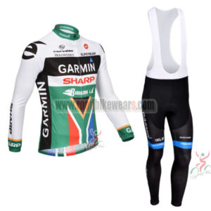 2013 Team GARMIN SHARP South African Champion Cycling Long Bib Kit Colorful