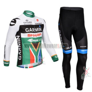 2013 Team GARMIN SHARP South African Champion Cycling Long Kit Colorful
