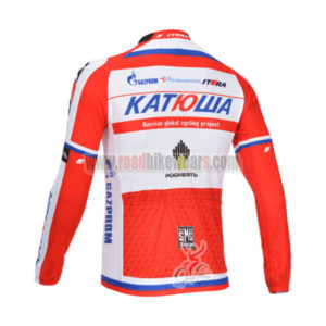 2013 Team KATUSHA Pro Bike Long Sleeve Jersey Red