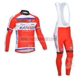 2013 Team KATUSHA Pro Cycling Long Bib Kit Red