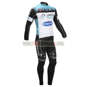 2013 Team QUICK STEP Bicycle Long Kit Blue White