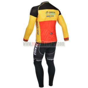 2013 Team QUICK STEP Bicycle Long Kit Red Yellow