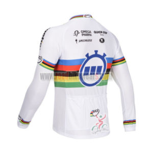 2013 Team QUICK STEP UCI Bicycle Long Jersey White