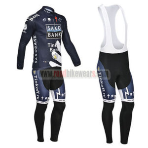 2013 Team SAXO BANK Cycling Long Bib Kit Dark Blue