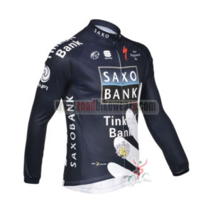 2013 Team SAXO BANK Cycling Long Jersey Dark Blue