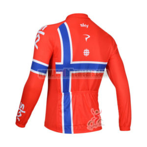 2013 Team SKY Pro Bicycle Long Jersey Red