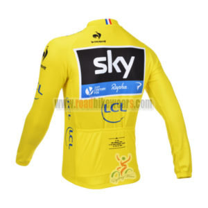 2013 Team SKY Pro Bicycle Long Jersey Yellow