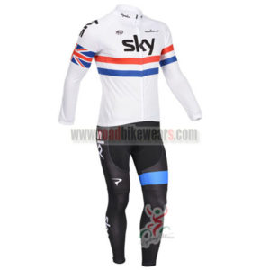 2013 Team SKY Pro Cycling Long Kit White