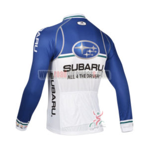 2013 Team SUBARU Bicycle Long Jersey Blue White