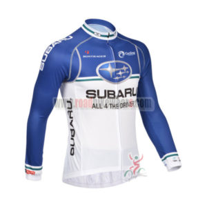 2013 Team SUBARU Cycling Long Jersey Blue White