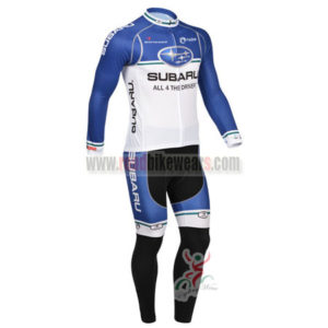2013 Team SUBARU Cycling Long Kit Blue White