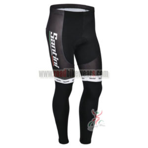 2013 Team Santini Cycling Long Pants Black White