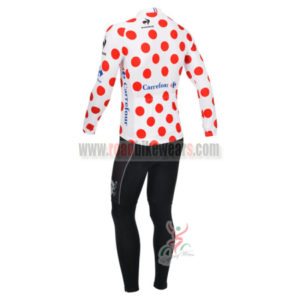 2013 Tour de France Pro Riding Long Sleeve Polka Dot Jersey Kit