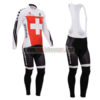2014 Team ASSOS Cycling Long Bib Kit Red White Cross