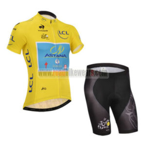 2014 Team ASTANA Tour de France Cycling Kit Yellow
