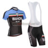 2014 Team BIANCHI Cycling Bib Kit Black Blue