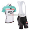 2014 Team BIANCHI Cycling Bib Kit White Green