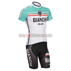 2014 Team BIANCHI Cycling Kit White Green