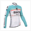 2014 Team BIANCHI Cycling Long Jersey Blue White