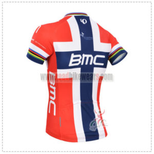 2014 Team BMC Bicycle Jersey Red Blue Cross