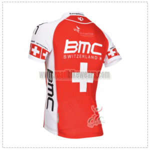 2014 Team BMC Bike Jersey Red White Cross