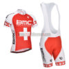 2014 Team BMC Cycling Bib Kit Red White Cros