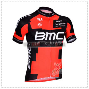 2014 Team BMC Cycling Jersey Red Black