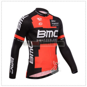 2014 Team BMC Cycling Long Jersey Red Black