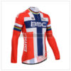 2014 Team BMC Pro Cycling Long Jersey Red Blue Cross