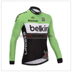 2014 Team Belkin Cycling Long Jersey Green Black