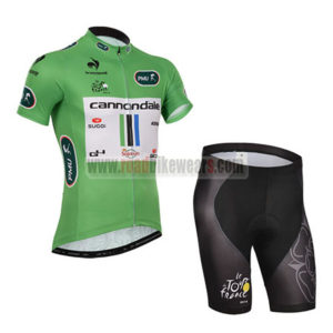 2014 Team Cannondale Tour de France Cycling Green Jersey Kit