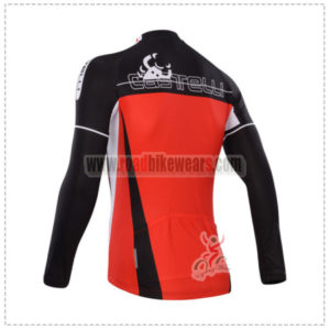 2014 Team Castelli Bicycle Long Jersey Red