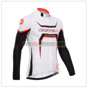 2014 Team Castelli Cycling Long Jersey White Black