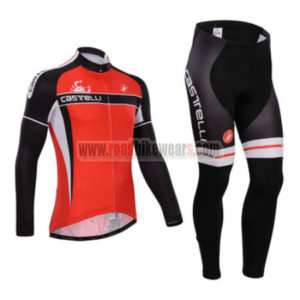 2014 Team Castelli Cycling Long Kit Red