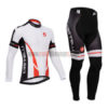2014 Team Castelli Cycling Long Kit White Red