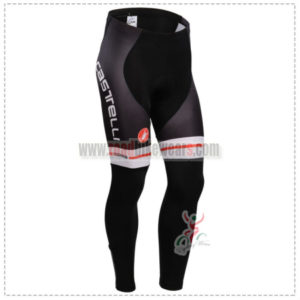 2014 Team Castelli Cycling Long Pants Black White