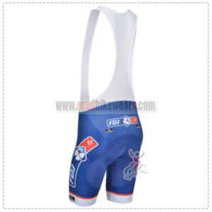 2014 Team FDJ Cycling Bib Shorts Blue