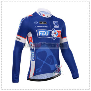 2014 Team FDJ Pro Cycling Long Jersey Blue