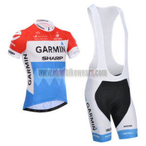 2014 Team GARMIN SHARP Cycling Bib Kit Red Blue