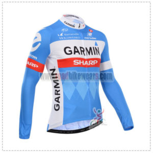 2014 Team GARMIN SHARP Cycling Long Jersey Blue White