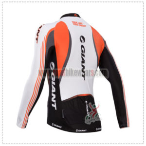 2014 Team GIANT Cycle Long Jersey Black White
