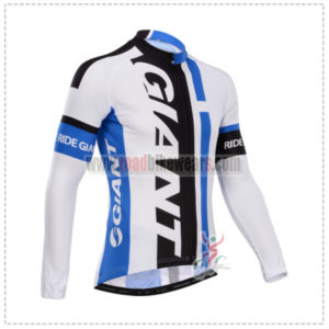 2014 Team GIANT Cycling Long Jersey White Black Blue