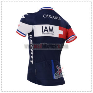 2014 Team IAM SCOTT Bicycle Short Jersey Dark Blue