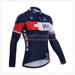 2014 Team IAM SCOTT Cycling Long Jersey Dark Blue