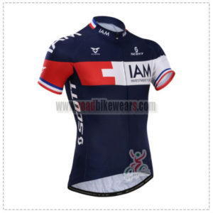 2014 Team IAM SCOTT Cycling Short Jersey Dark Blue