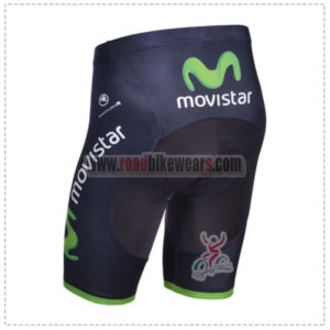 2014 Team Movistar Bike Shorts Dark Blue