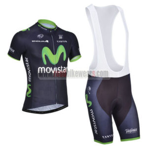 2014 Team Movistar Cycling Bib Kit Dark Blue