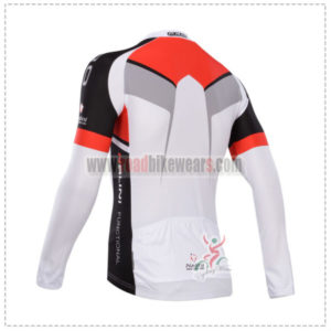 2014 Team NALINI Cycle Long Jersey Red White