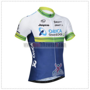 2014 Team ORICA GreenEDGE Cycling Jersey White Blue