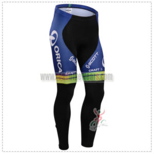 2014 Team ORICA GreenEDGE Cycling Long Pants White Blue